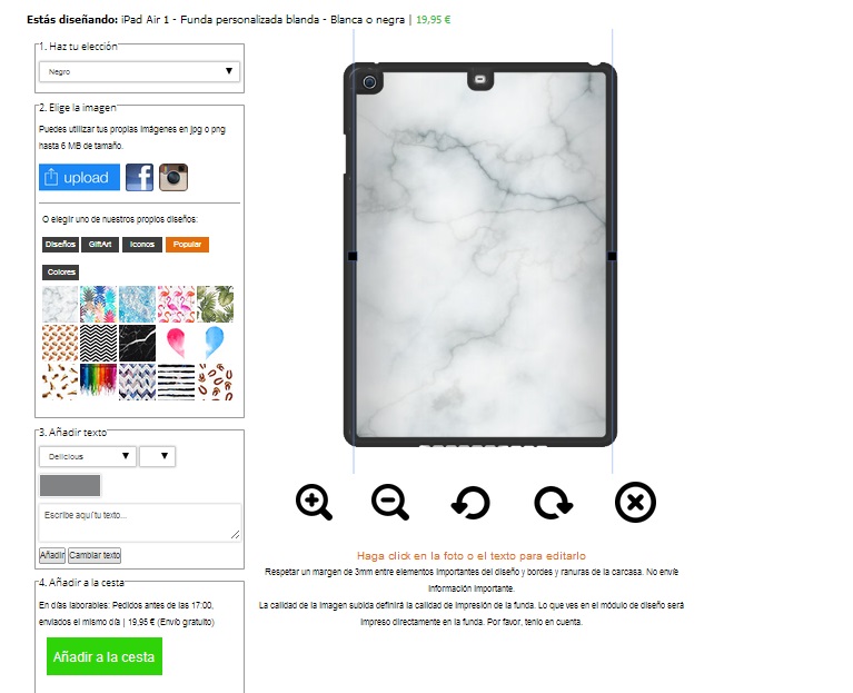 iPad Softcase individuell selber machen iPad Air Hülle selbst gestalten mit Foto