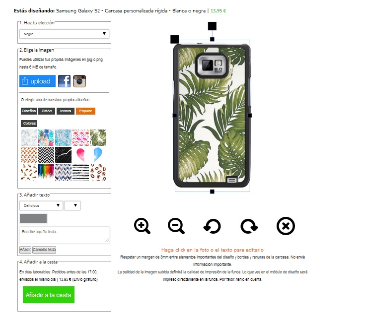 Galaxy S2 Hardcase selbst gestalten - rundum bedruckt Samsung Galaxy S2 Hülle selbst gestalten