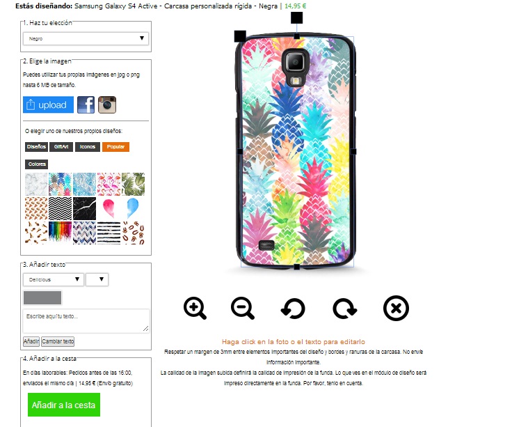 Große Markenauswahl für beinahe alle Handymodelle. Samsung Galaxy S4 Active Hardcase selbst gestalten (schwarz)