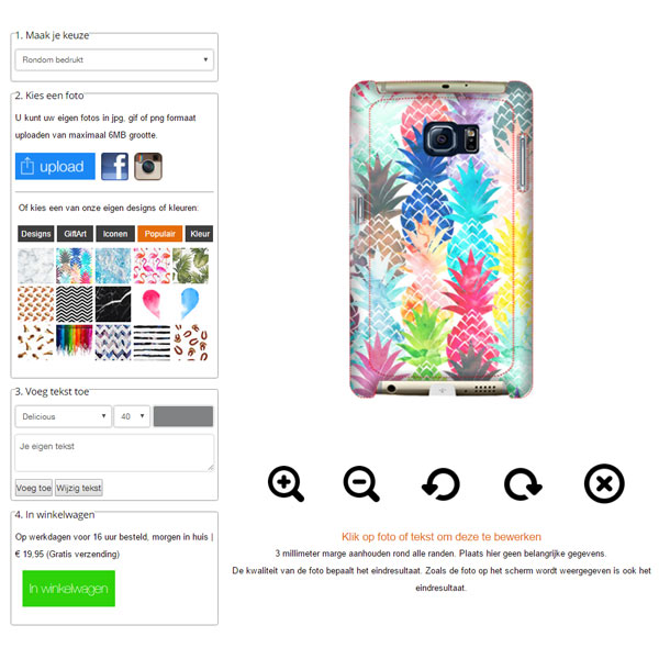 Rundum bedruckt mit deinem Design. Samsung Galaxy S6 EDGE Plus Hardcase selbst gestalten