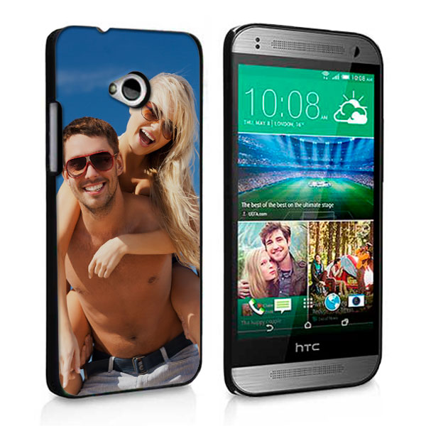 HTC One Mini 2 hardcase hoesje ontwerpen zwart HTC One Mini 2 Hardcase mit Foto
