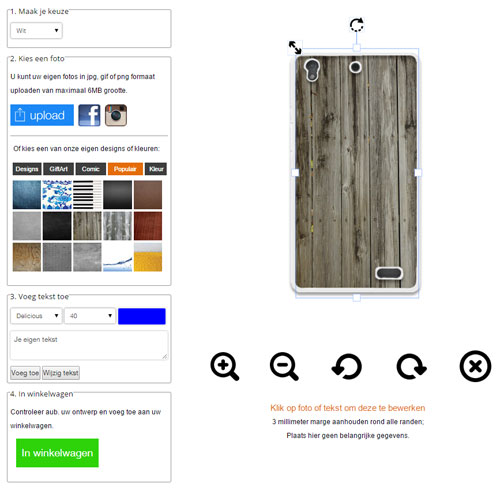 Foto Handyhülle Huawei Ascend G620s Handyhülle mit Foto schwarz oder weiß