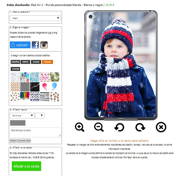 iPad Air Softcase selbst gestalten iPad Air Hülle selbst gestalten mit Foto