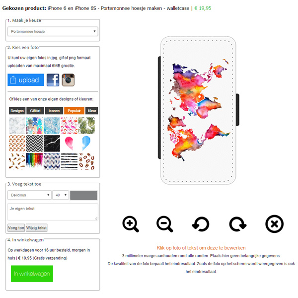 Handyhülle mit Foto iPhone 6S Portemonnaie Handyhülle selbst gestalten