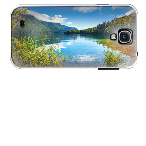 Samsung Galaxy S4 Hülle selbst gestalte (Schwarz oder Weiß) Galaxy S4 Softcase mit Foto
