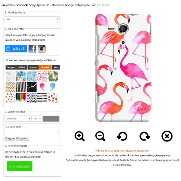 Gestalte deine eigene Sony SP Fotohülle! Individuelles Xperia SP Hardcase