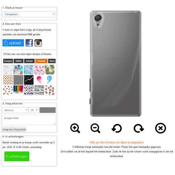 Sony Xperia X Hardcase mit Foto Xperia X Hülle selbst gestalten mit Foto